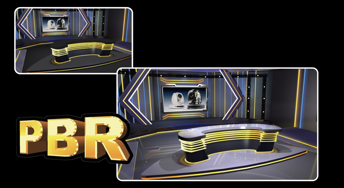 True 3D engine for implementing physically based rendering to model real-world light reflections and materials