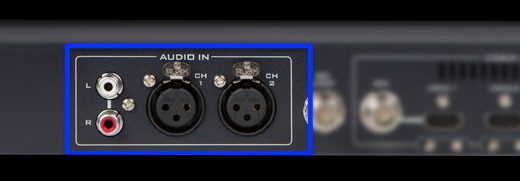 Entradas de audio externas