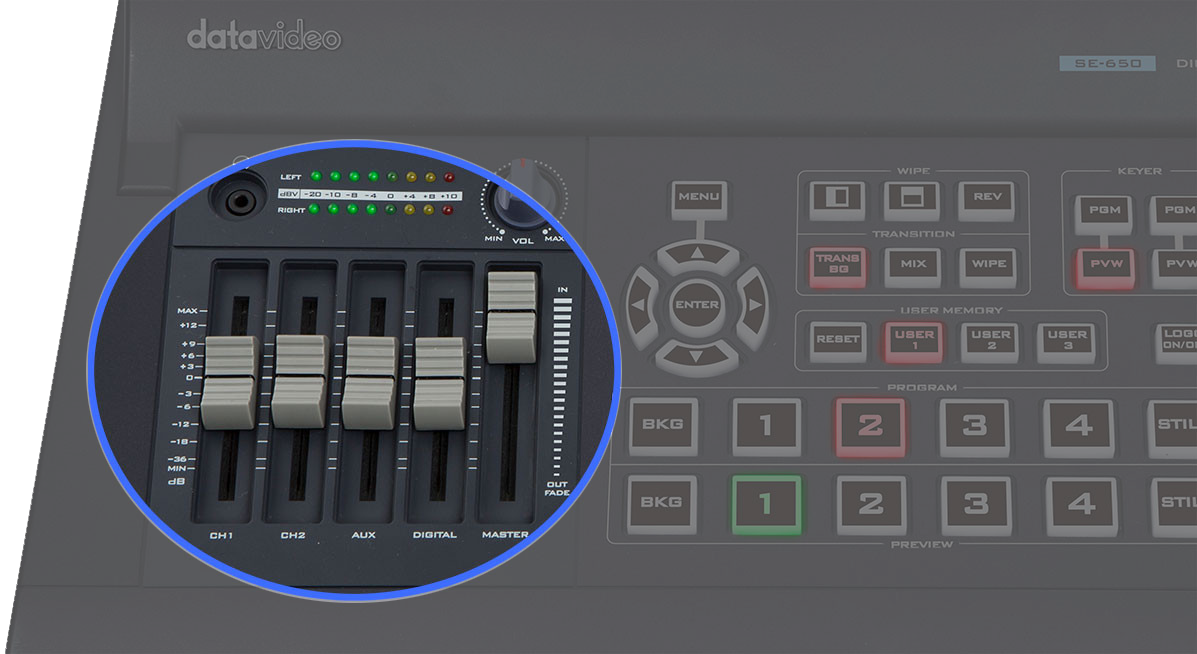 Built-in audio mixer