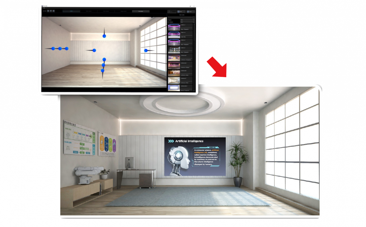 Erstellen Sie Ihr Virtualset ganz einfach und ohne vorherige professionelle Erfahrung