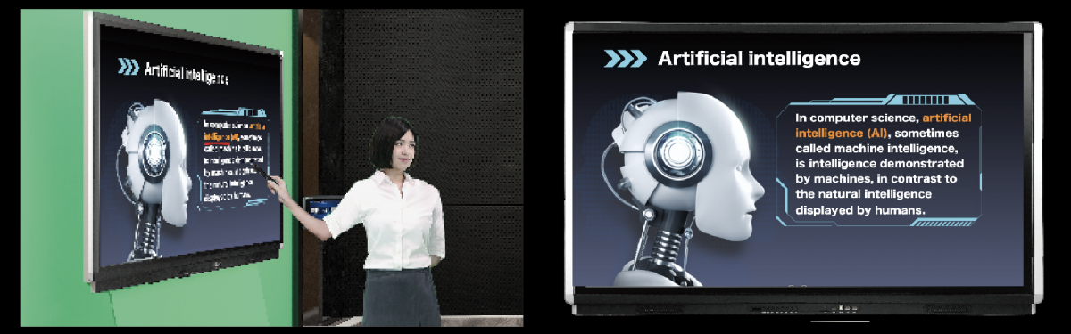 Interactive touch screen