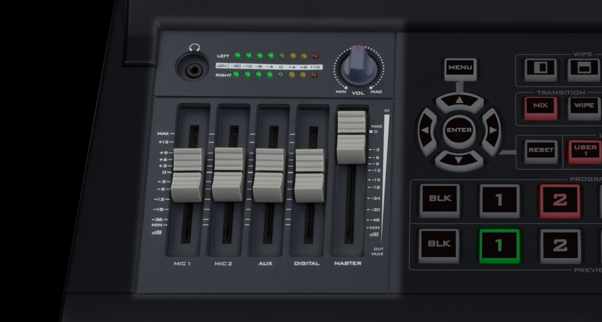 Built-in audio mixer