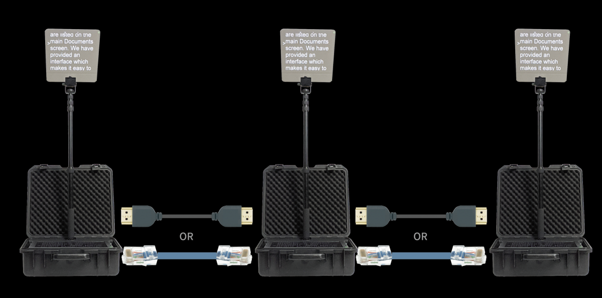 Synchronize multiple units via HDMI or IP