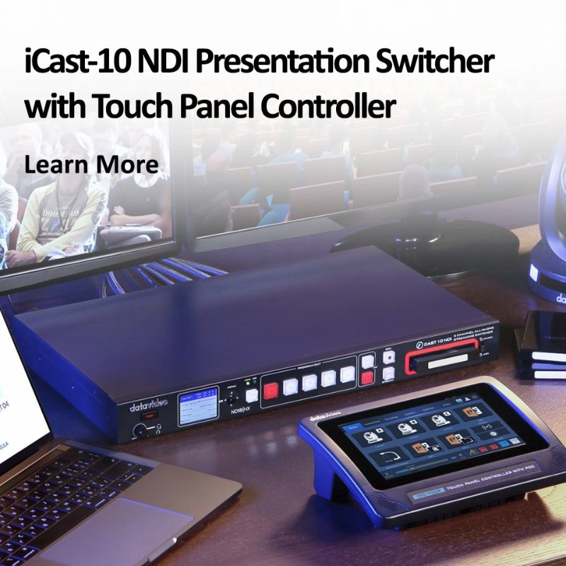 5-Channel All-In-One Streaming Switcher with Touch Panel Controller
