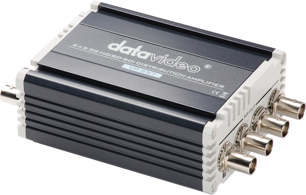 2 x 3G/HD/SD-SDI-Eingänge und 6 x 3G/HD/SD-SDI-Verteilungsausgänge